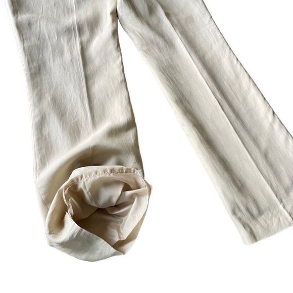 Merona Lined Linen Tan Straight Leg Trouser Pants NWT Women’s Size 12 - Picture 3 of 14